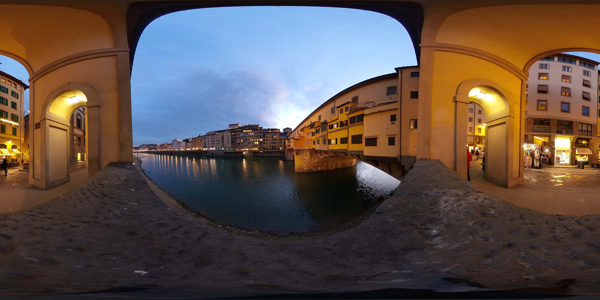 Vistapanorámica Del Ponte Vecchio Fondo de pantalla