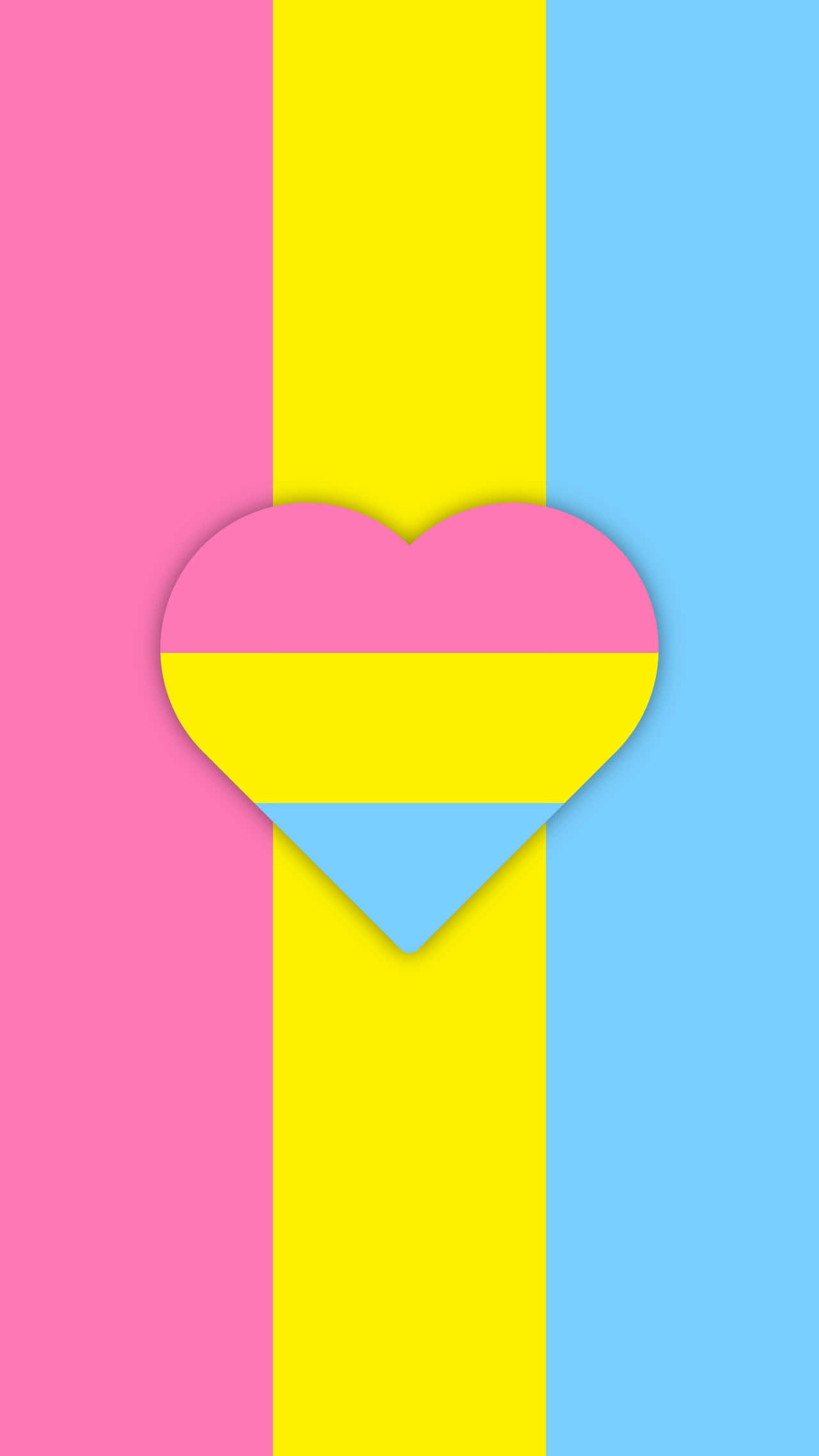 A Heart Shaped Flag With The Colors Of The Transgender Flag