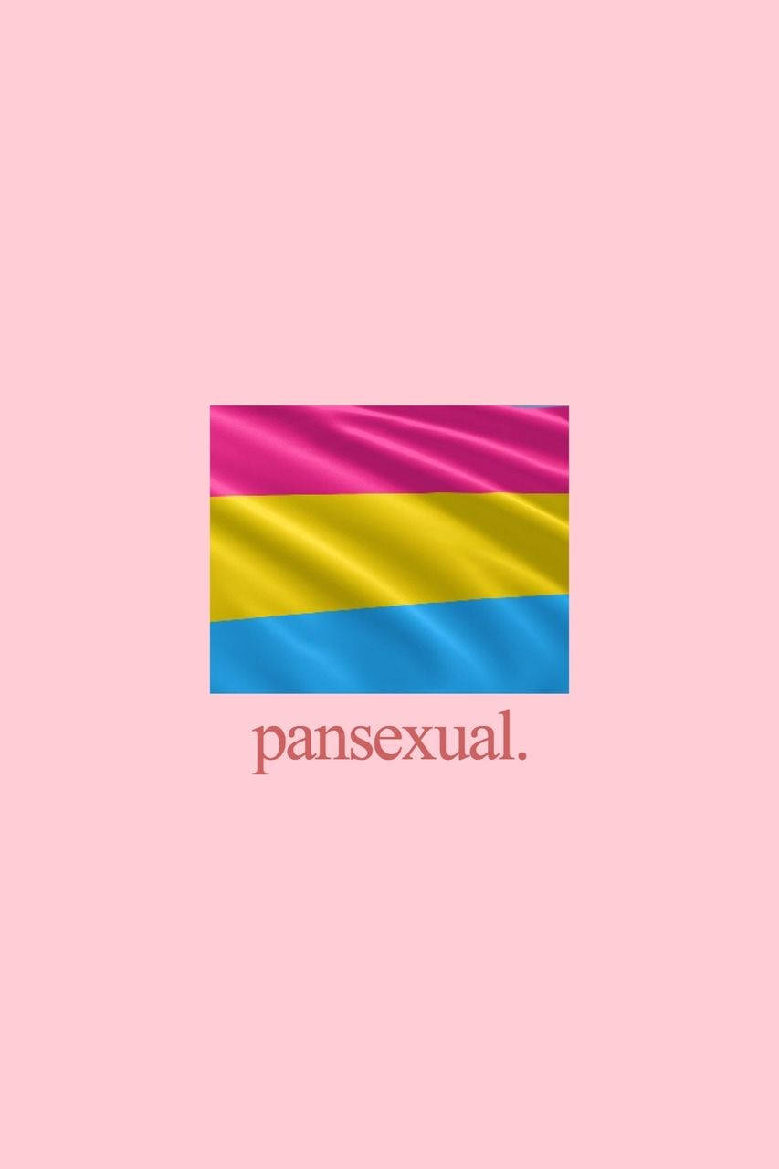 Pansexual Flag Pink Background Wallpaper