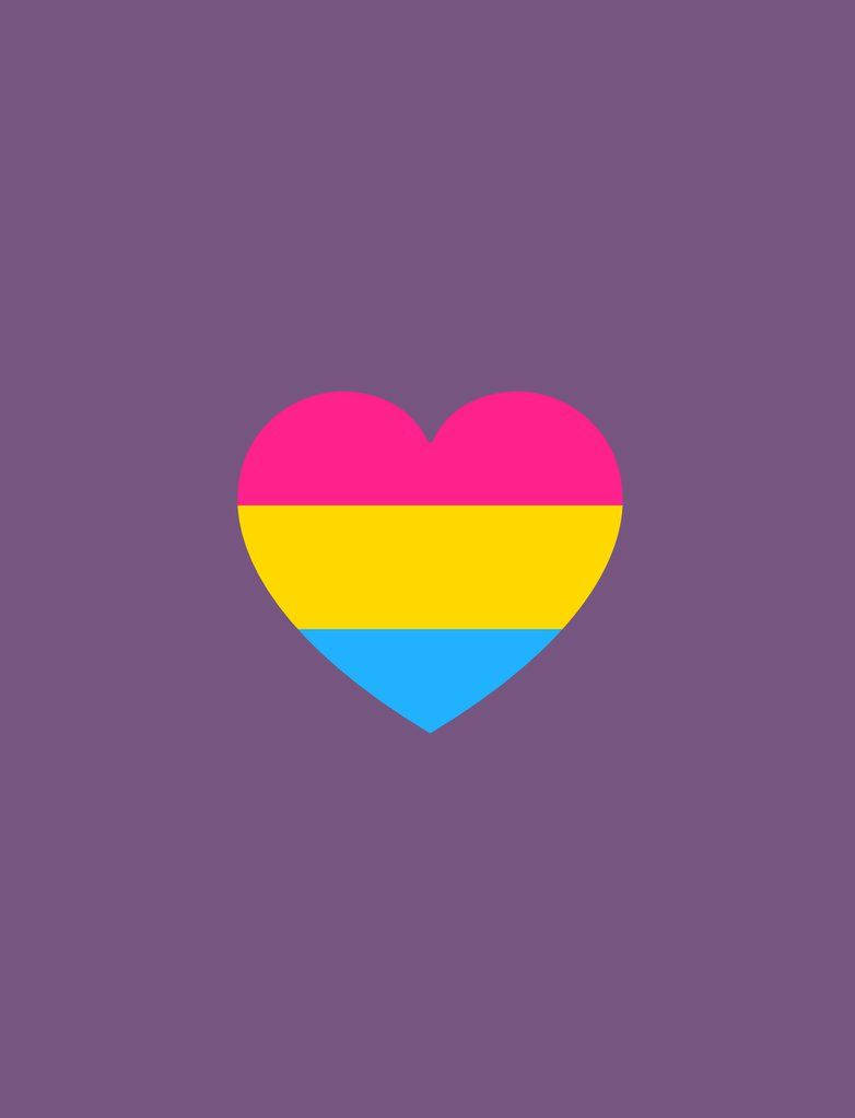 Pansexual Pride Heart Background