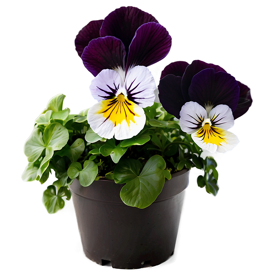 Pansy Flower Bush Png Mjg PNG