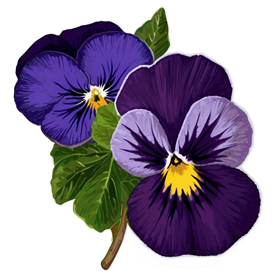 Download Pansy Flower Drawing Png 05252024 | Wallpapers.com