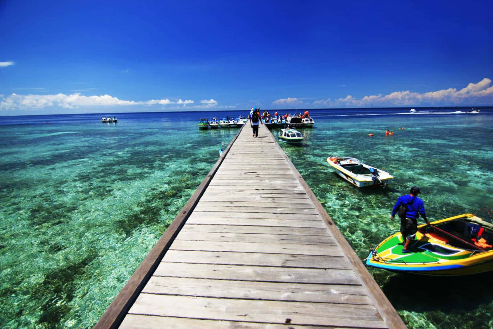 Pantai Wooden Dock And Boats Picture
