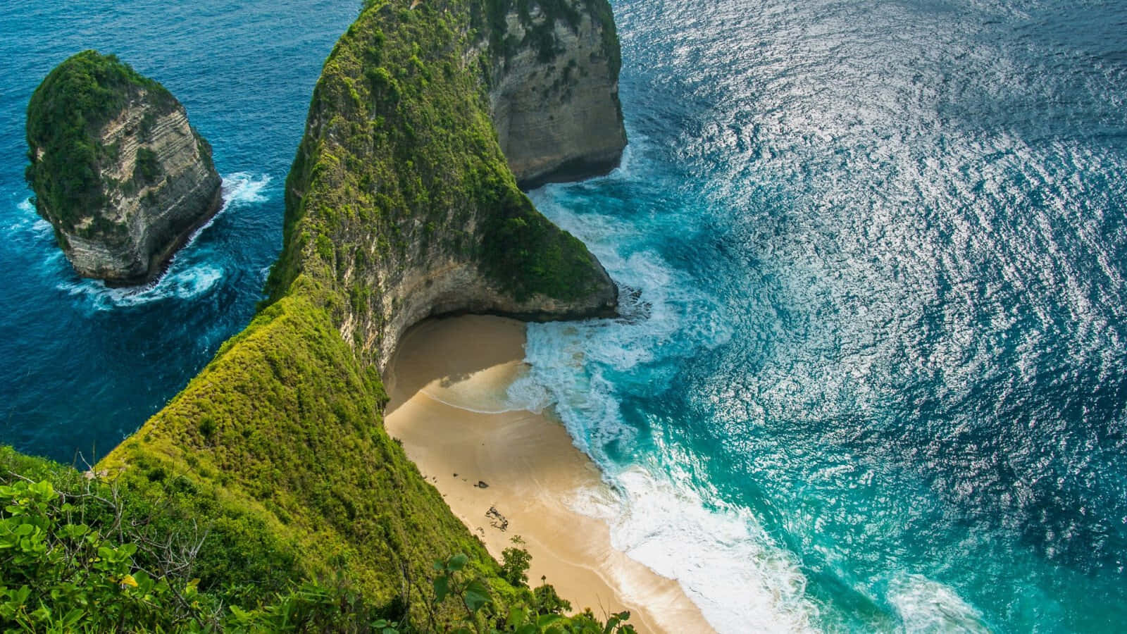 Pantai Aerial View Of Cliff And Beach Picture