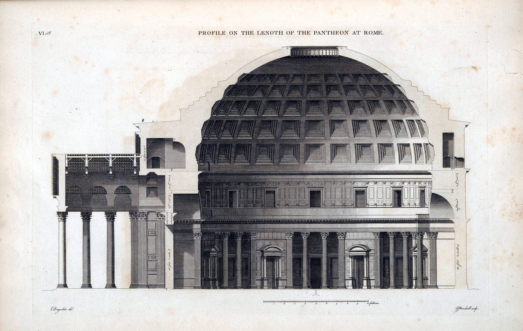 Cúpuladel Panteón En Corte Panorámico Fondo de pantalla