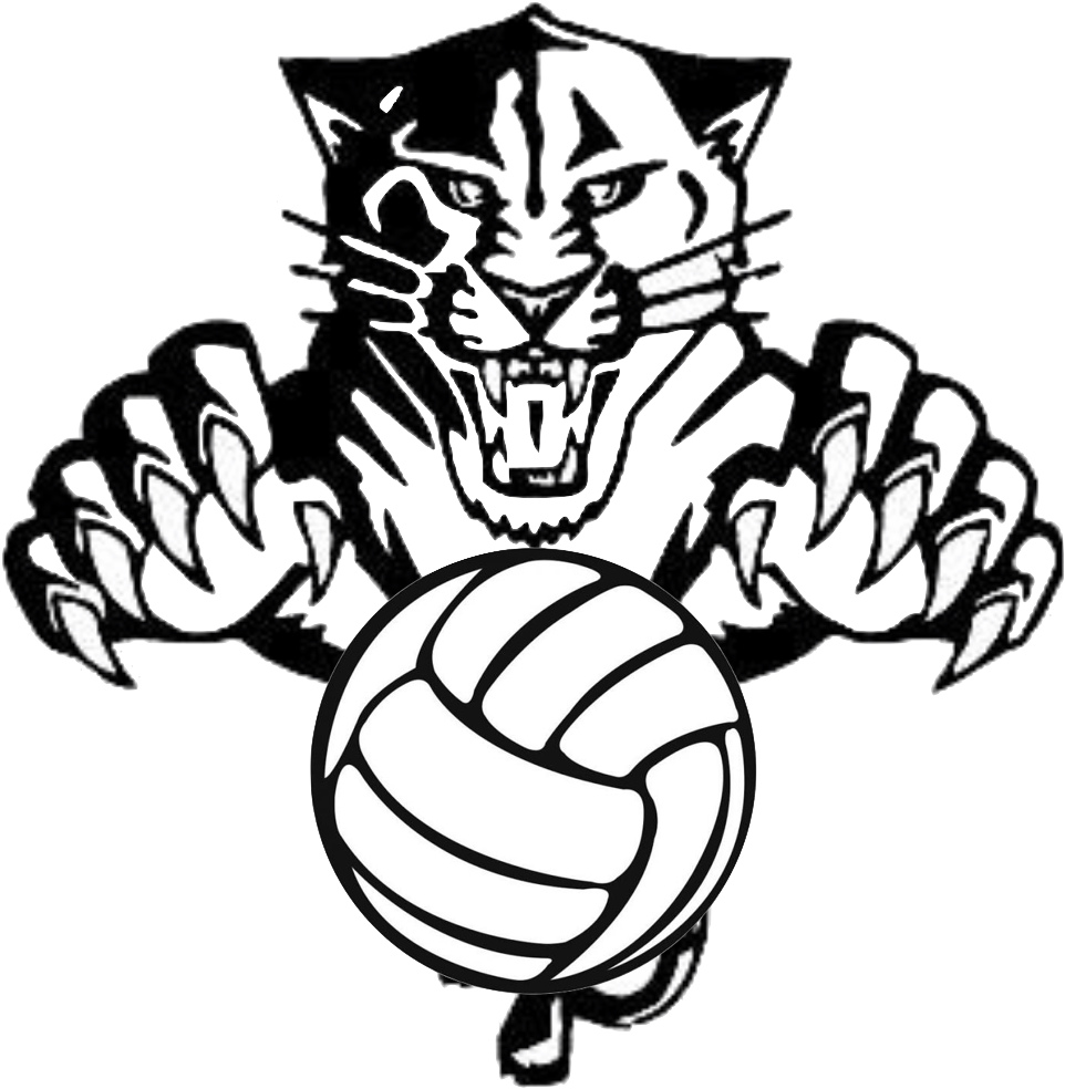 Panther Volleyball Mascot Clipart PNG