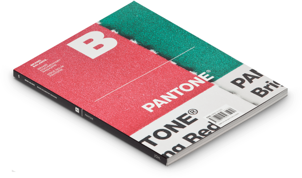 Pantone Themed Magazine Cover PNG
