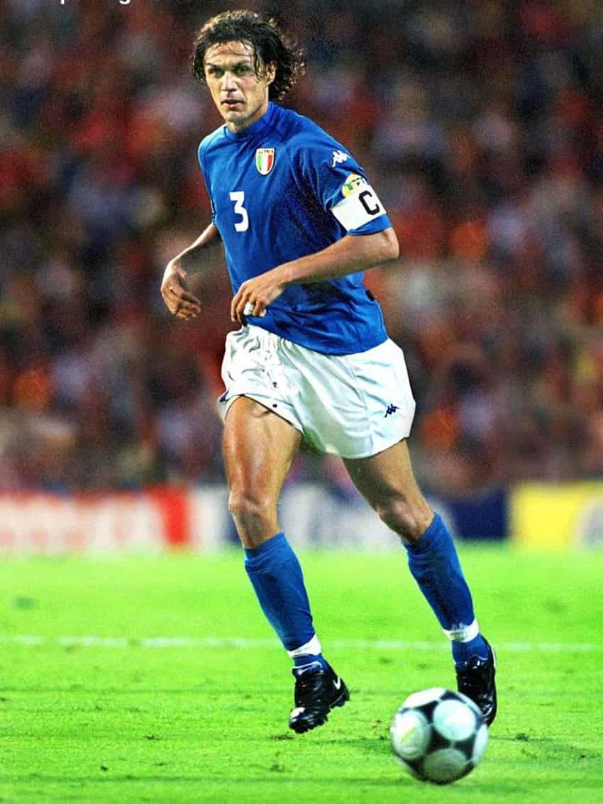 Paolo Maldini Football Legend Background