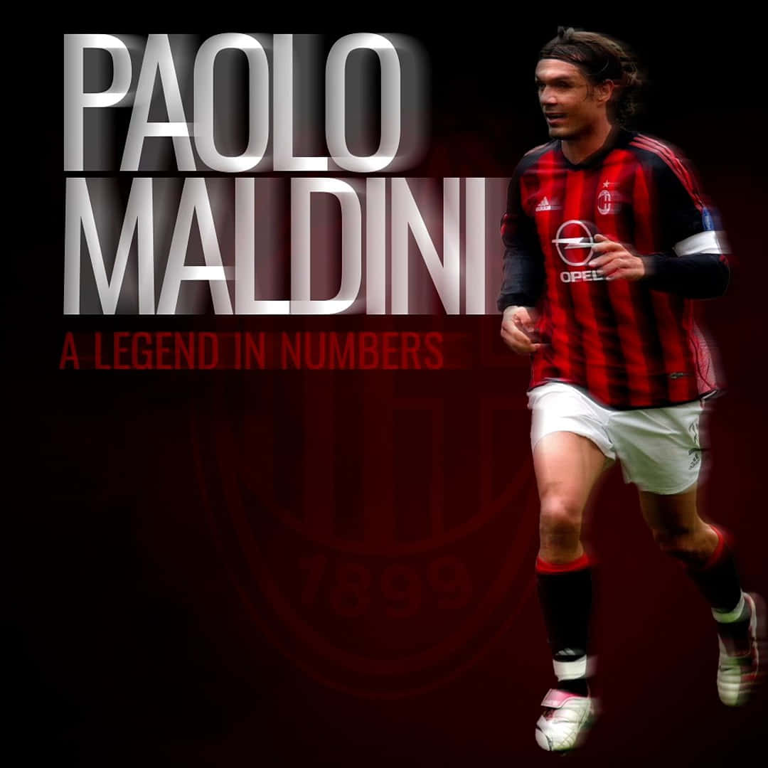 Paolo Maldini Poster I Dea Background