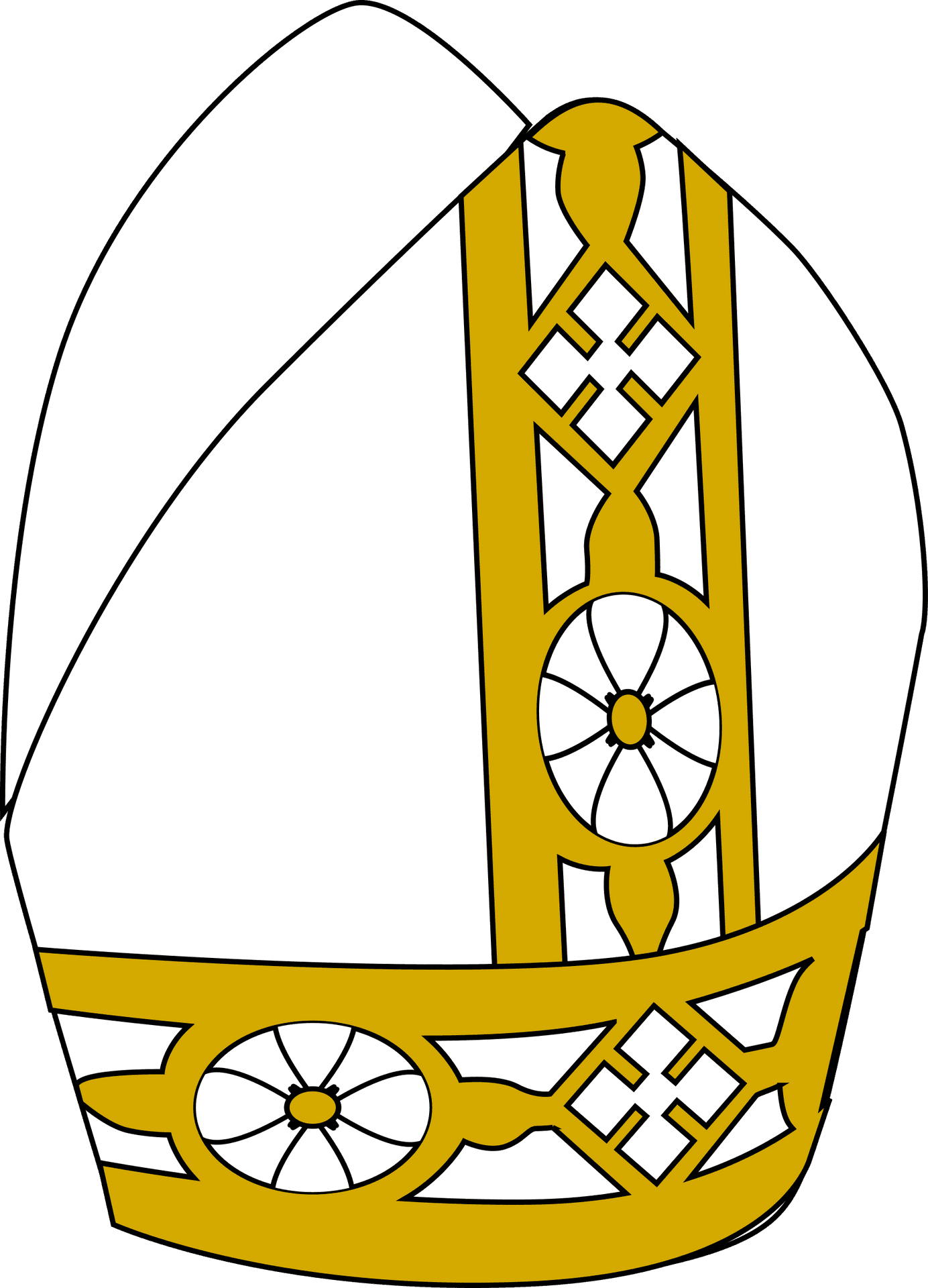 Papal Mitre Vector Illustration PNG