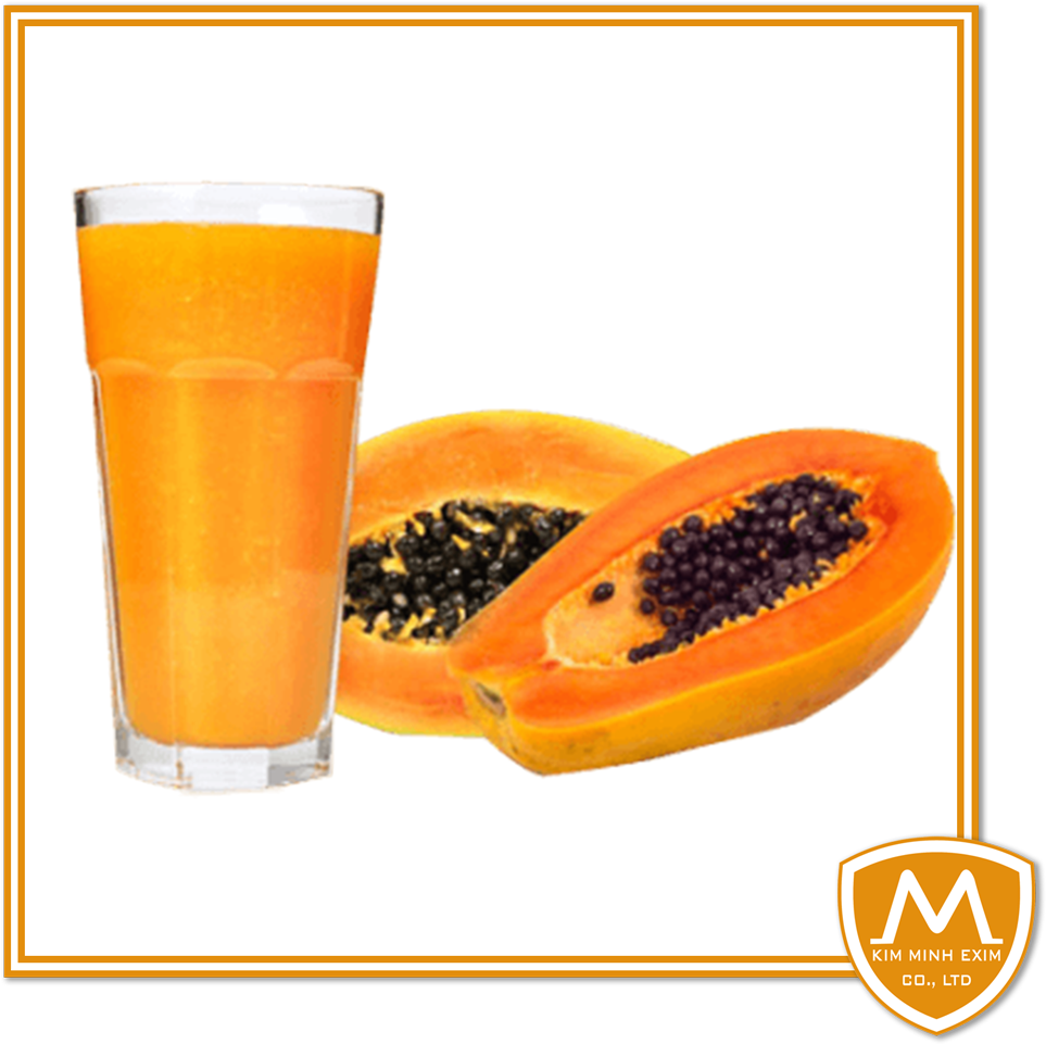 Papaya Fruitand Juice Display PNG