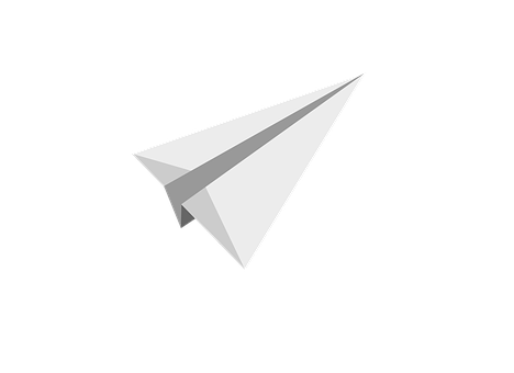 Paper Airplane Black Background PNG