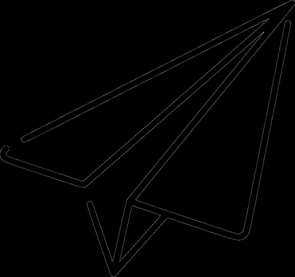 Paper Airplane Outline PNG