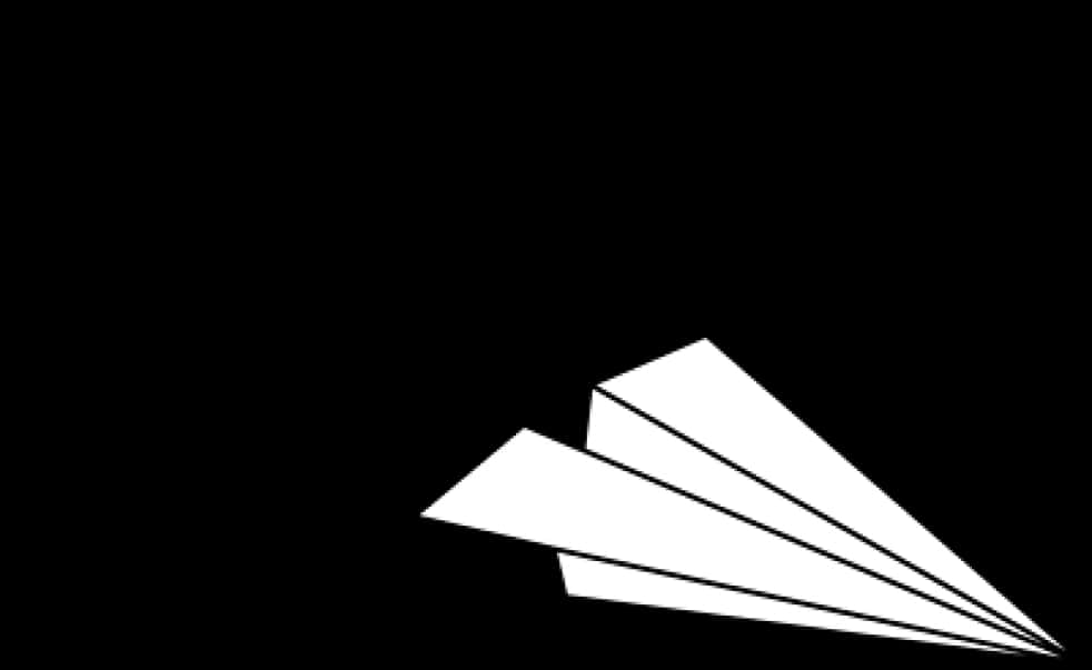 Paper Airplanes Black Background PNG