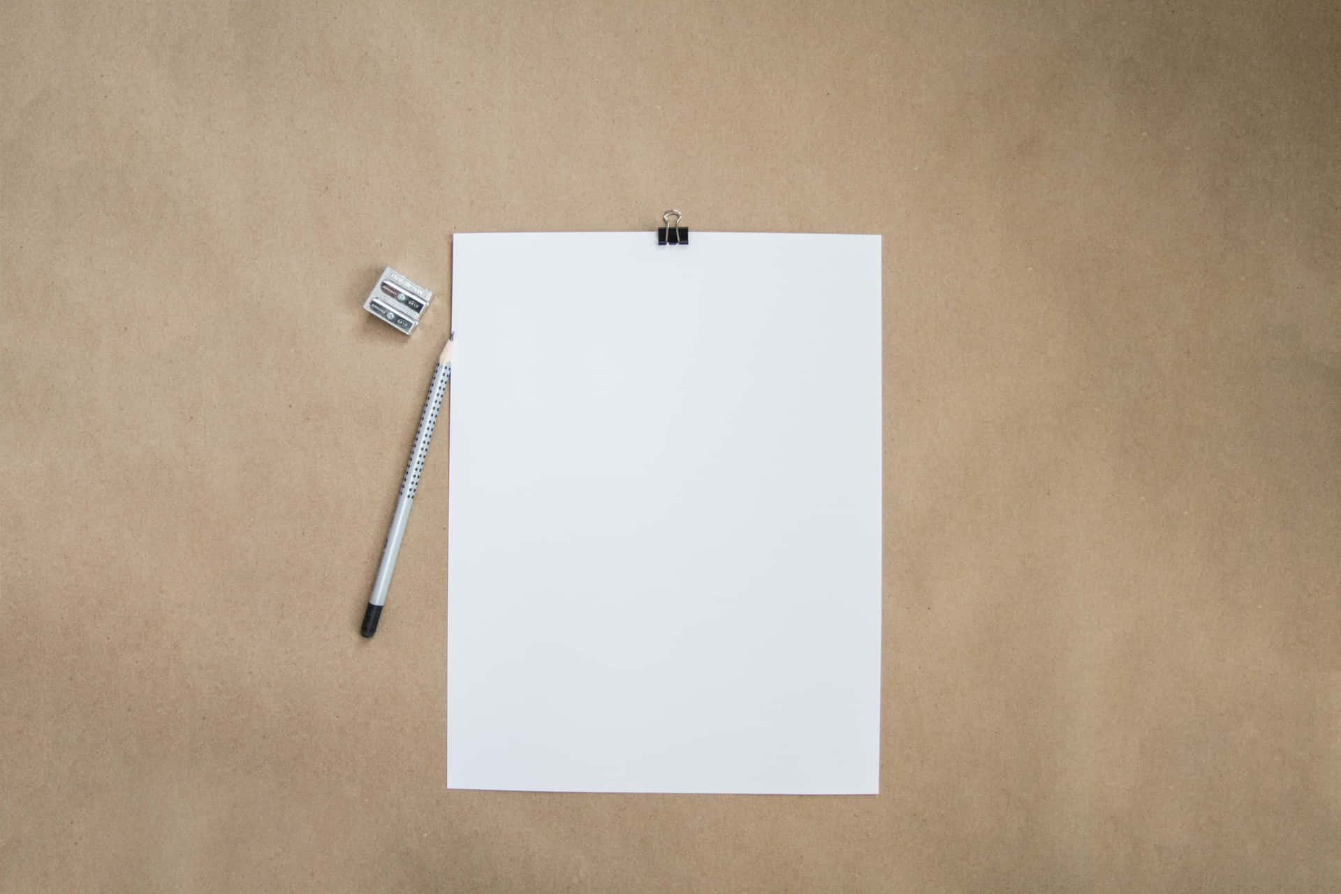 Blank White Paper With Clip Background
