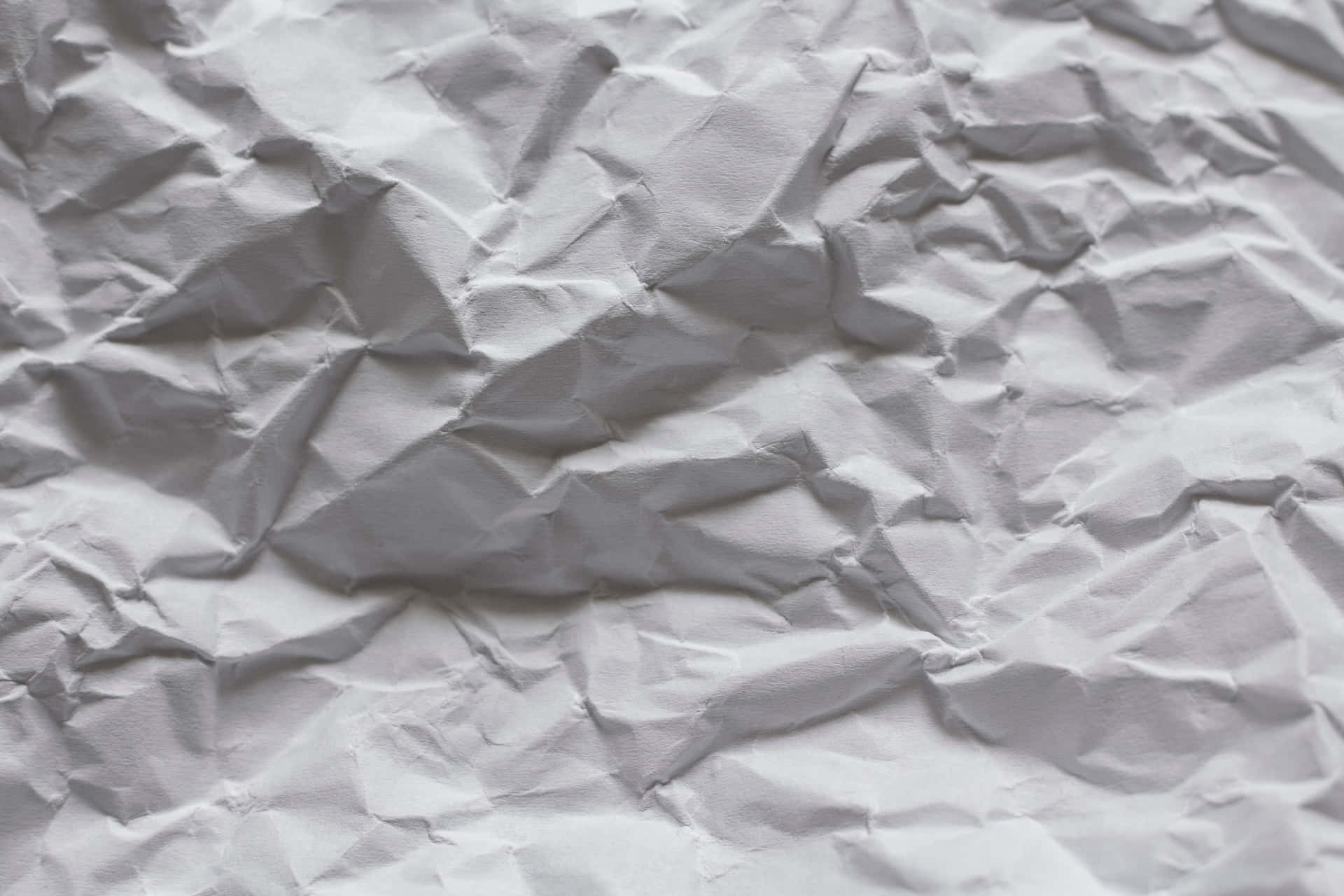 Crumpled White Blank Paper Background