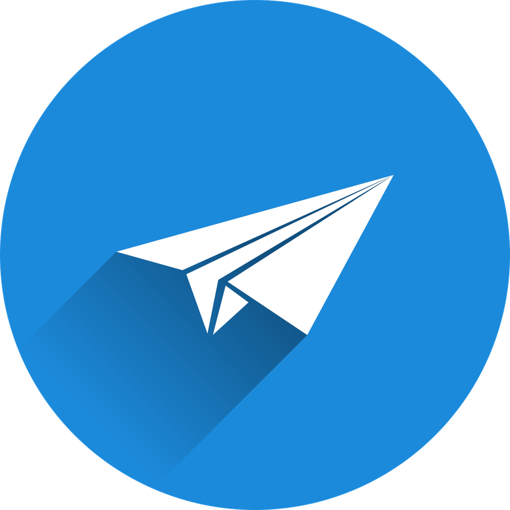 Paper Plane Icon Blue Background PNG