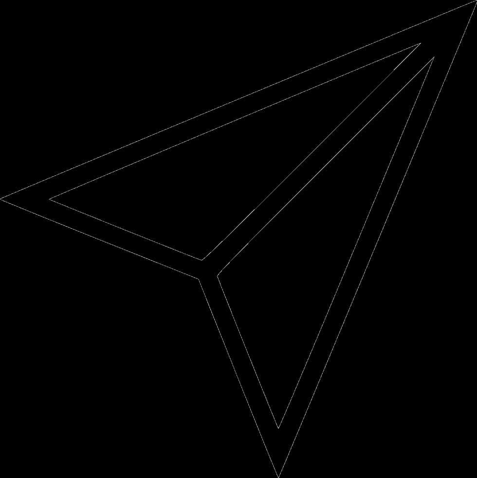 Paper Plane Outline PNG