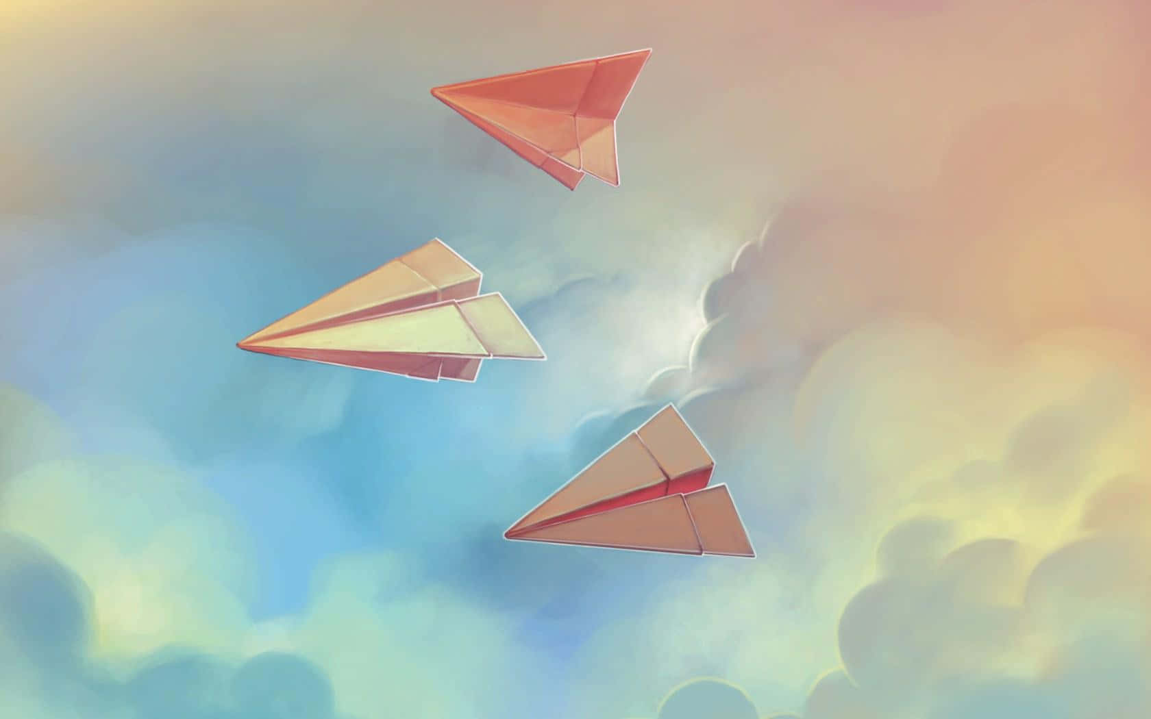 Paper Planes Dreamy Sky Wallpaper