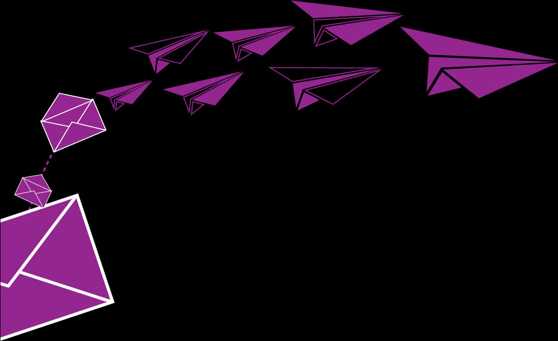 Paper Planes Email Concept PNG