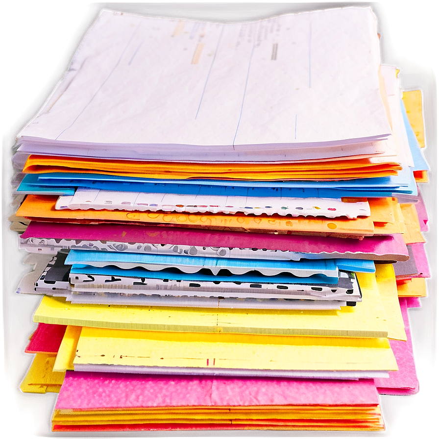 Paper Stack Top View Png Lkv49 PNG