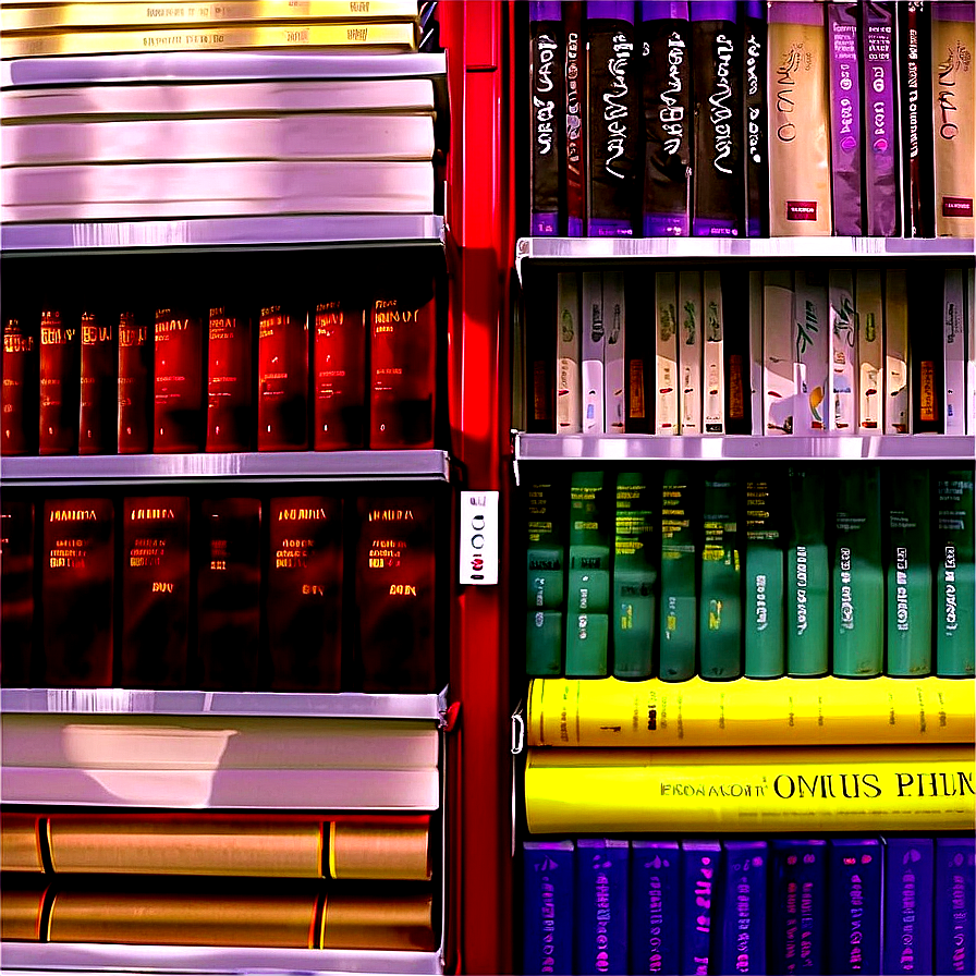 Paperback Books On Shelf Png 88 PNG