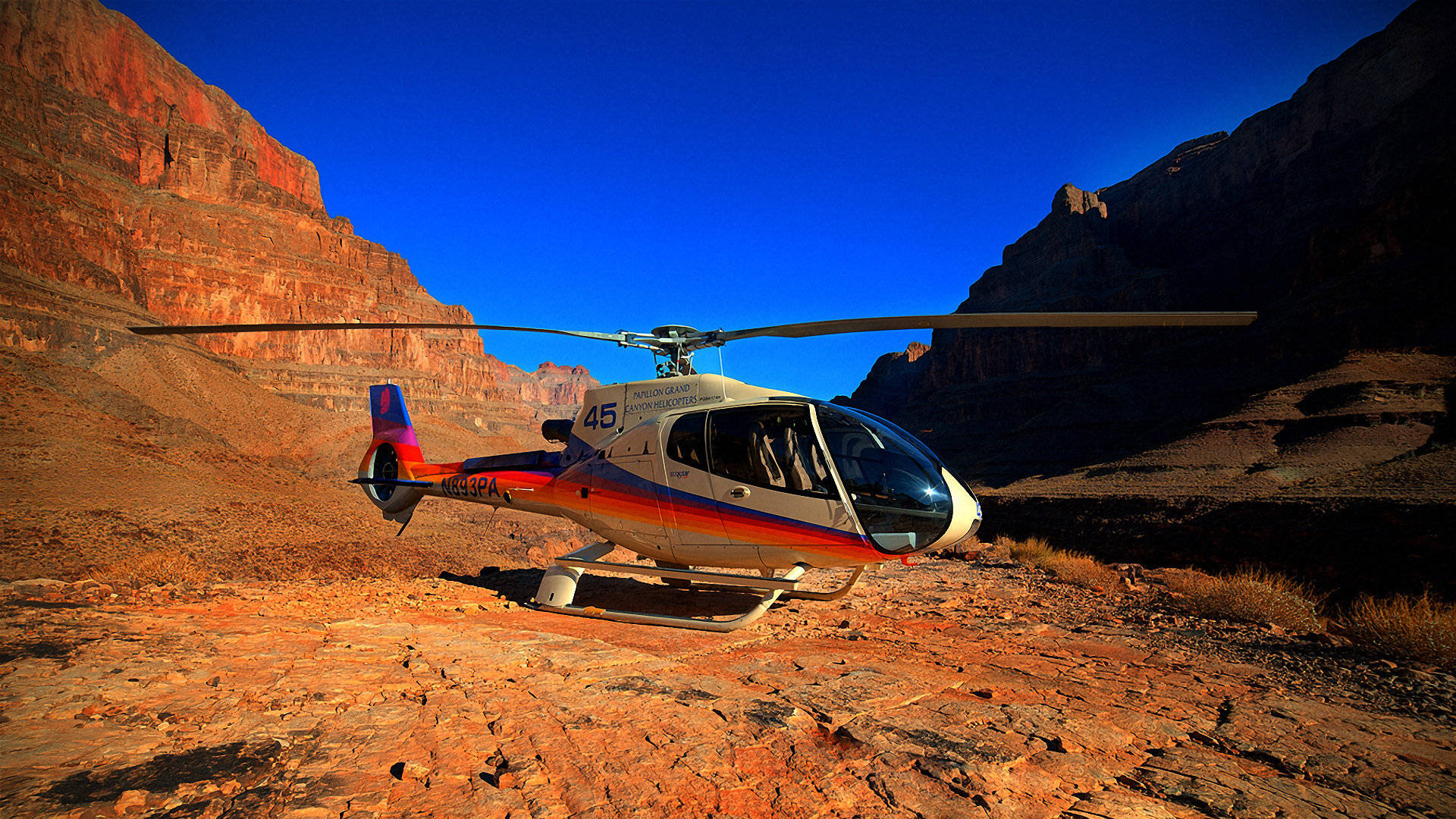 Papillongrand Canyon Hubschrauber 4k Wallpaper