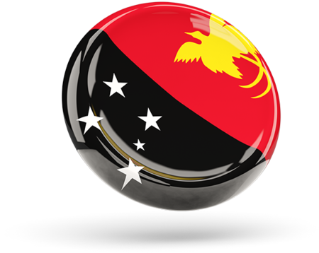 Papua New Guinea Flag Sphere PNG