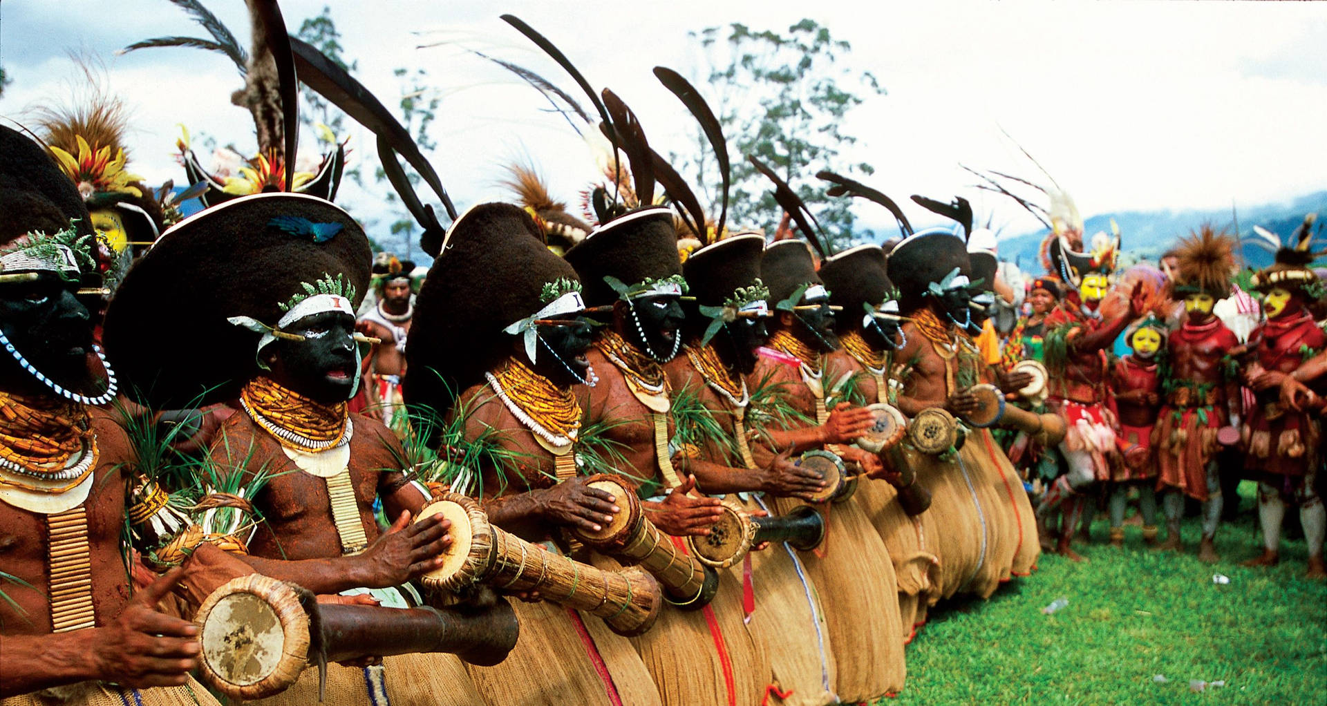 Papua New Guinea Natives Dancing