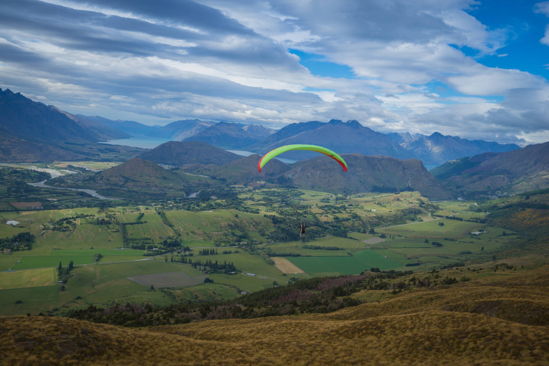 Paraglide i New Zealand Wallpaper