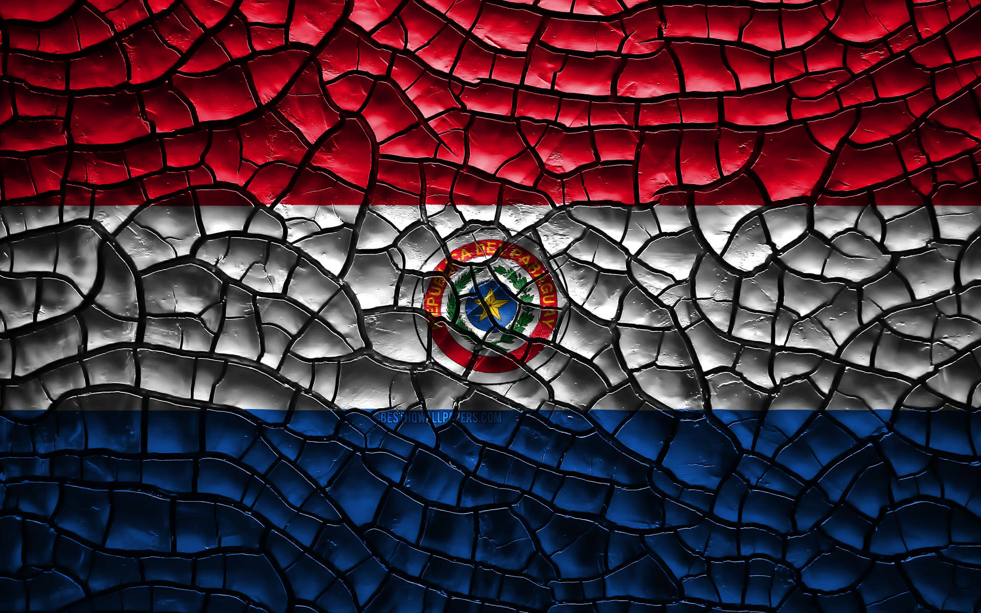Artegenial Con La Bandera De Paraguay. Fondo de pantalla