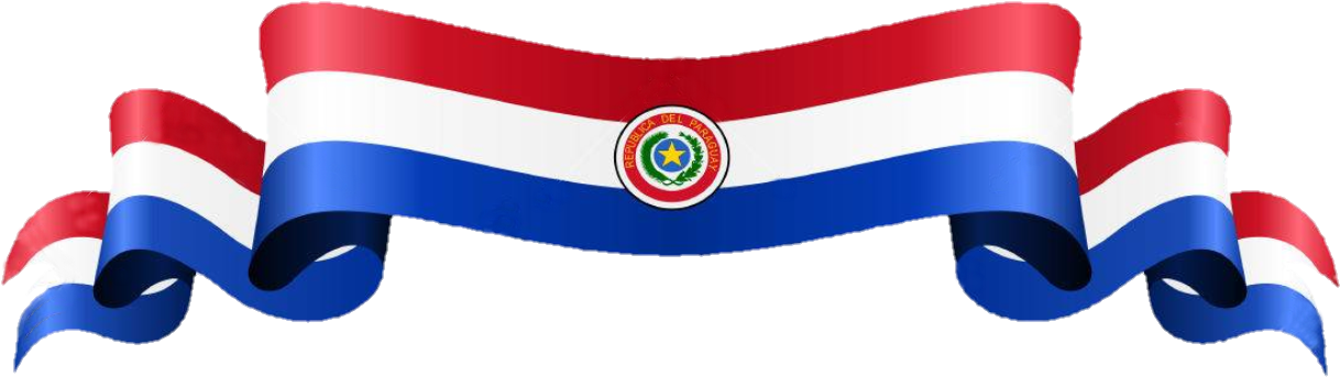 Paraguay Flag Ribbon PNG