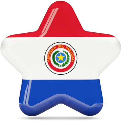 Paraguay Flag Star Shape PNG