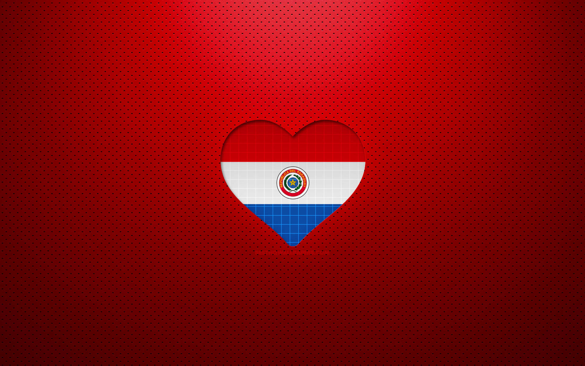 Paraguay Flag With Heart Wallpaper
