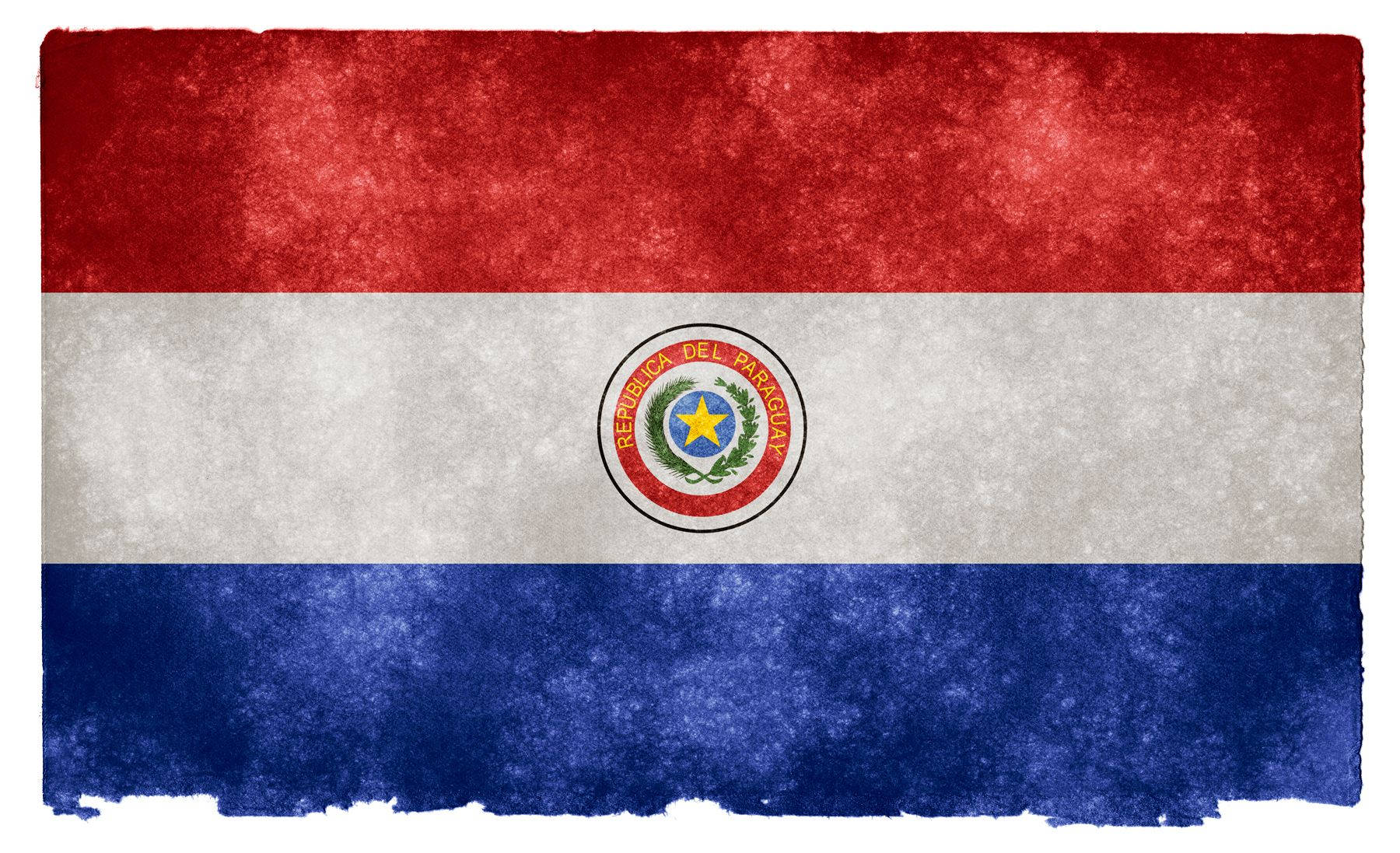 Paraguayischeflagge Mit Wappen Wallpaper