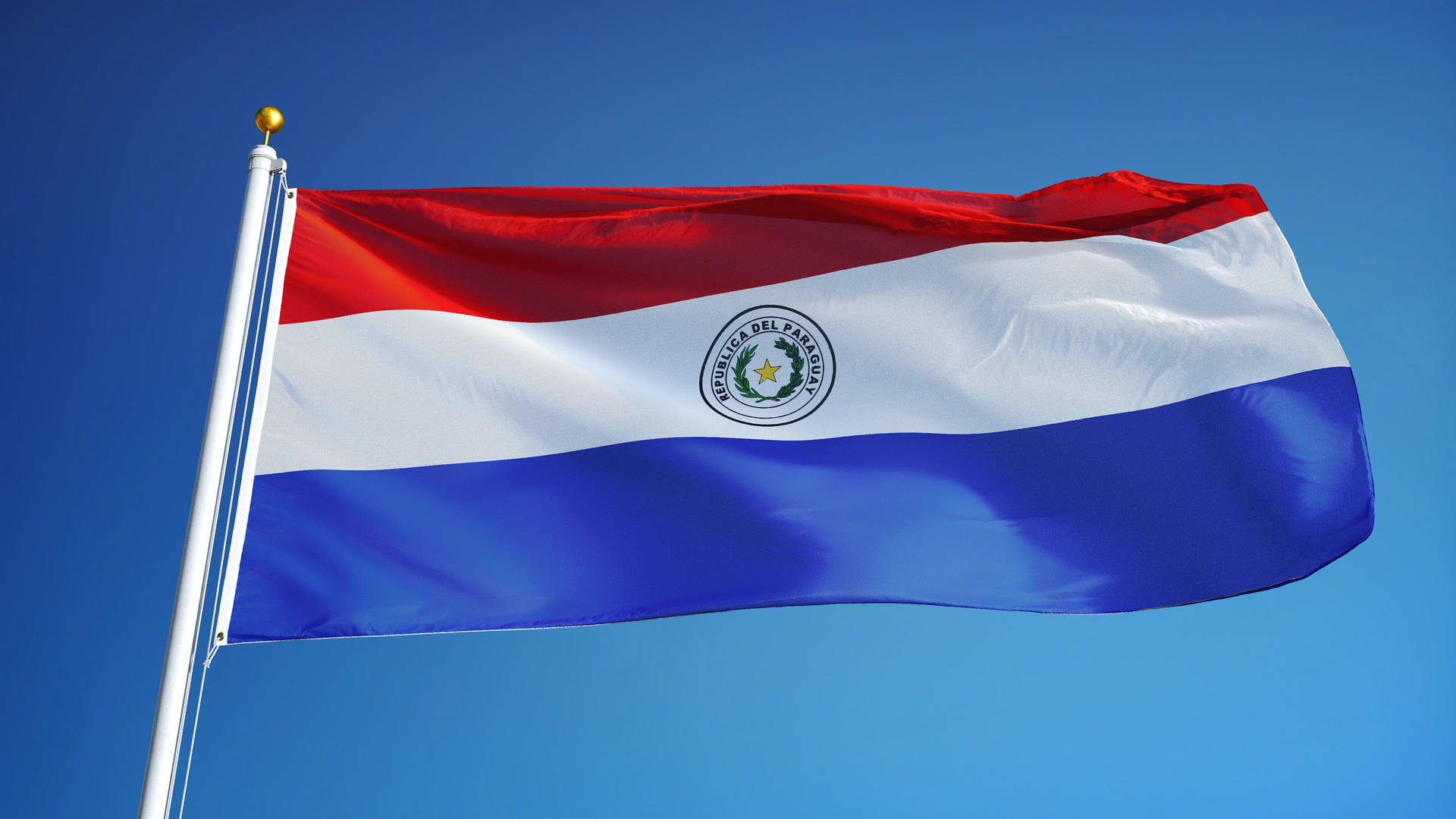 Dienationalflagge Von Paraguay. Wallpaper