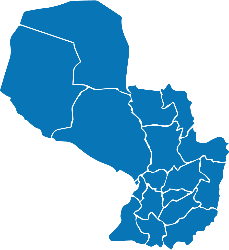 Paraguay Political Division Map PNG
