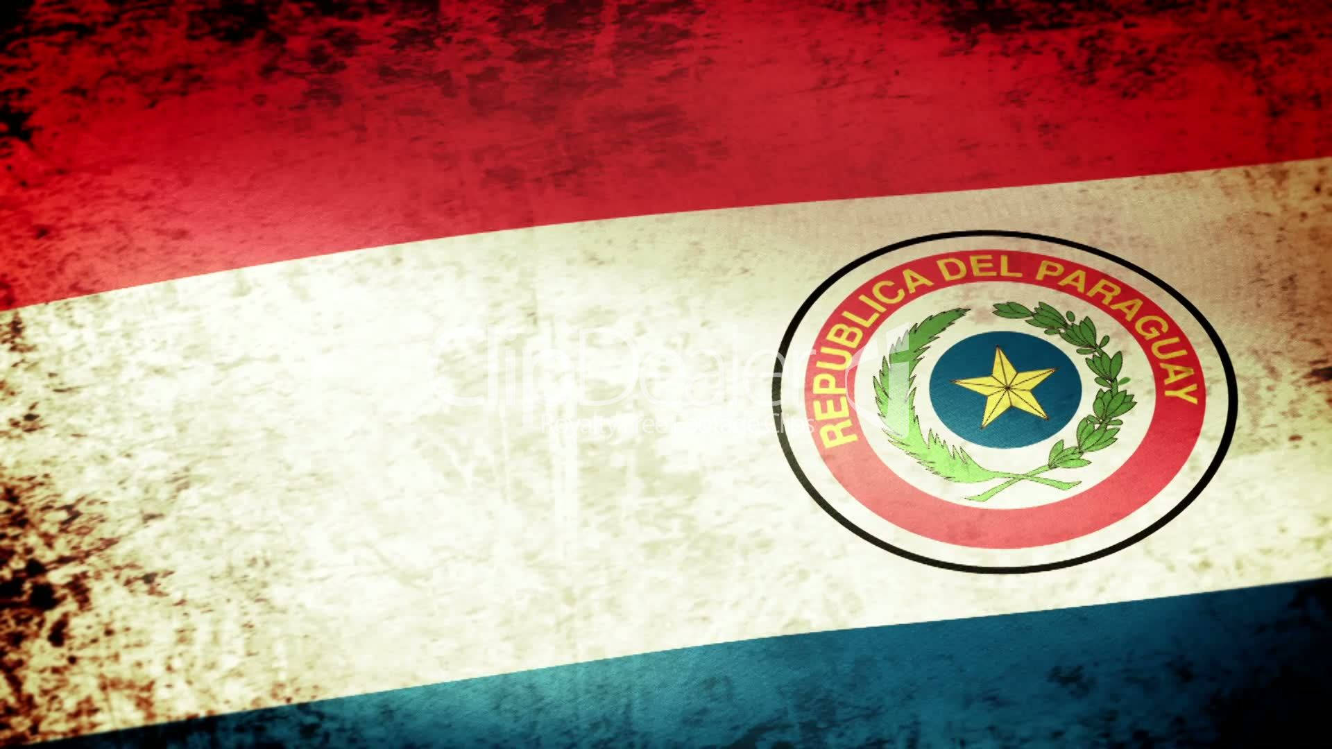 Paraguayzerfetzte Flagge Wallpaper