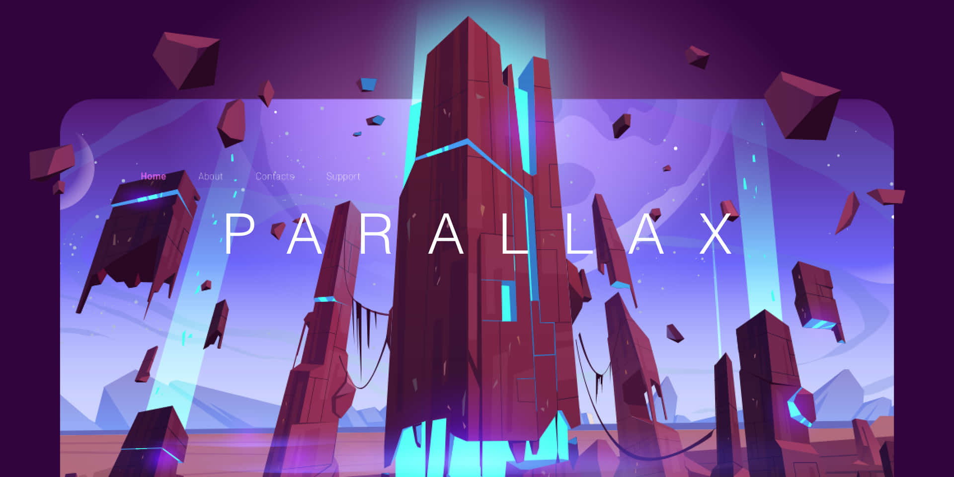 An abstract 3D Parallax background