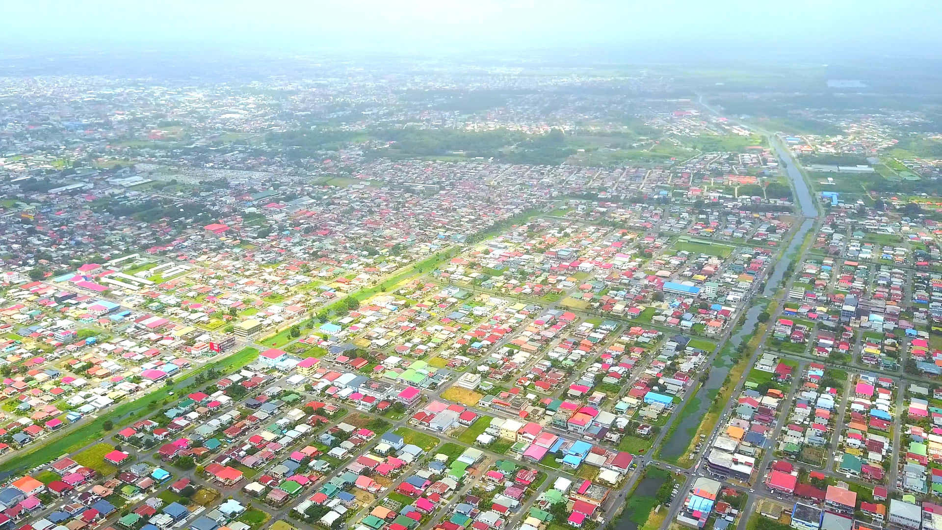 Paramaribo District Aerial View Wallpaper
