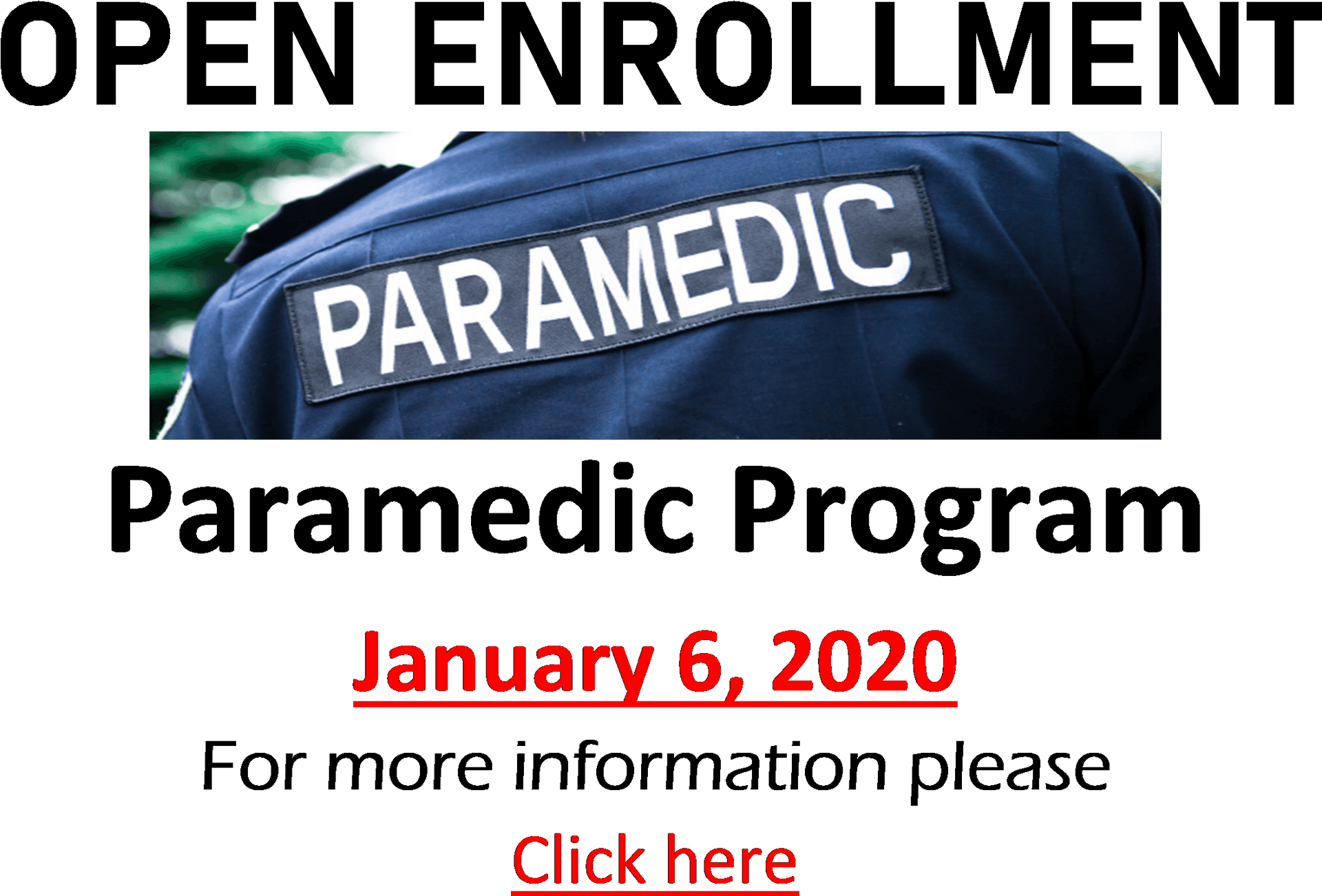 Paramedic Program Enrollment Advertisement PNG