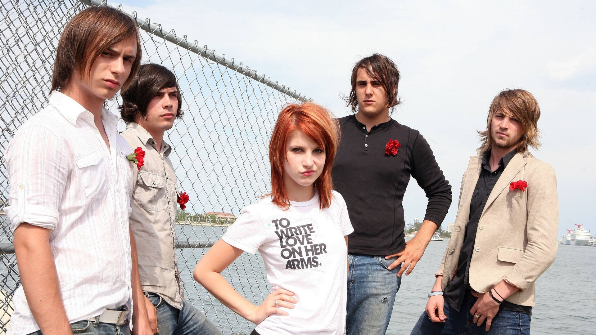 Paramore With Hunter Lamb Background