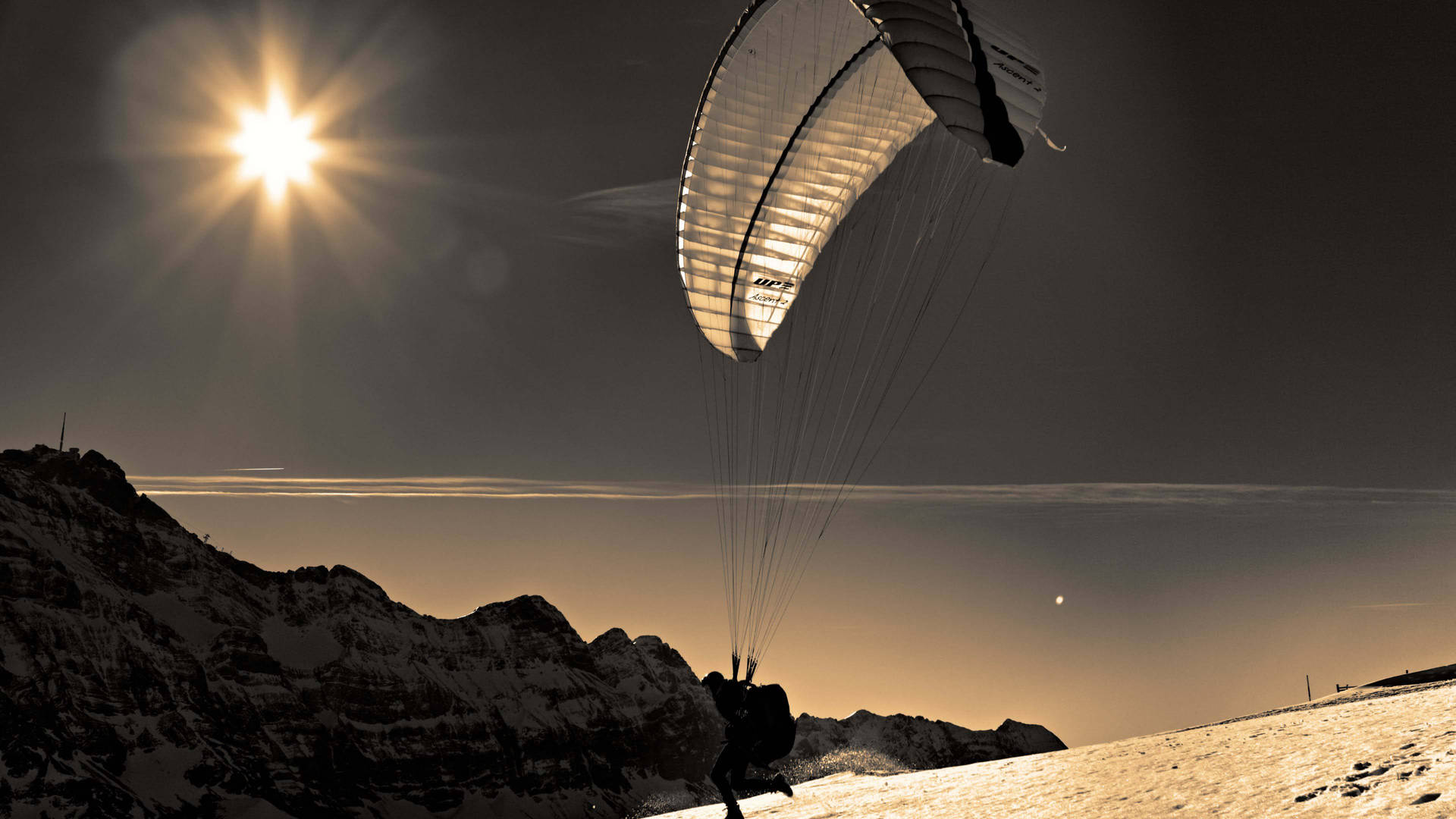 Parasailing During Winter Picture
