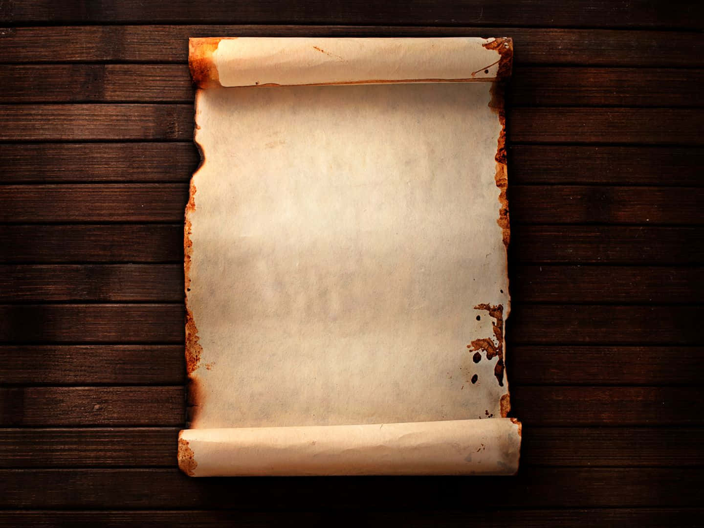 Parchment Background With Burned Edges