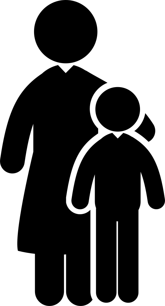 Parent Child Silhouette Graphic PNG