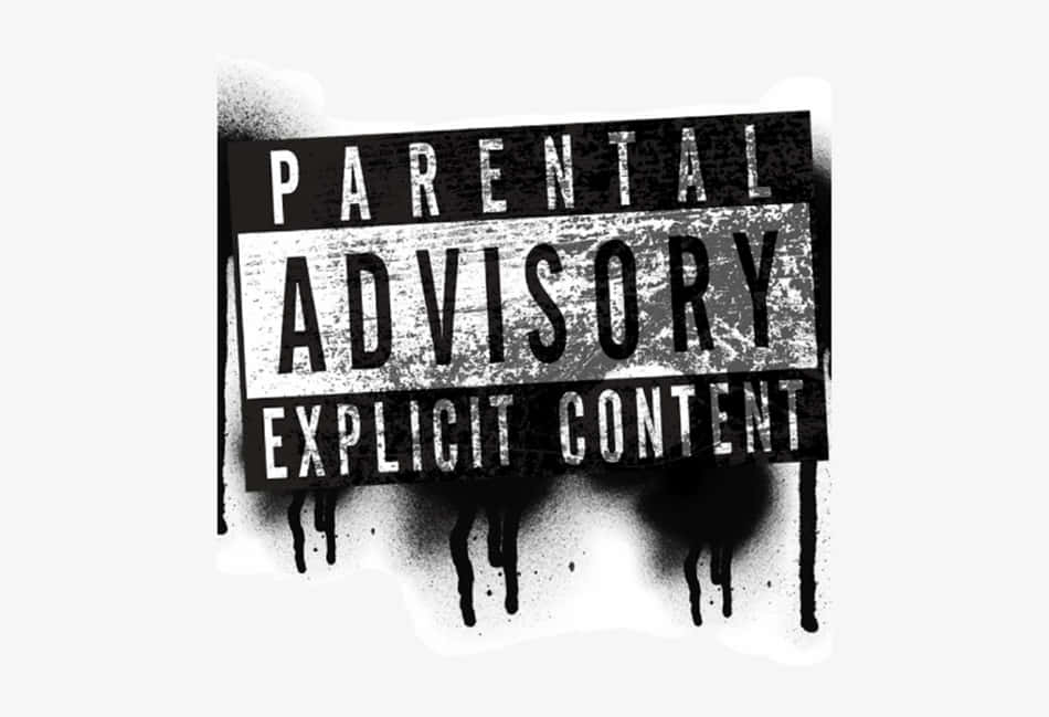 The Word Parental Advice On A Black Background Wallpaper
