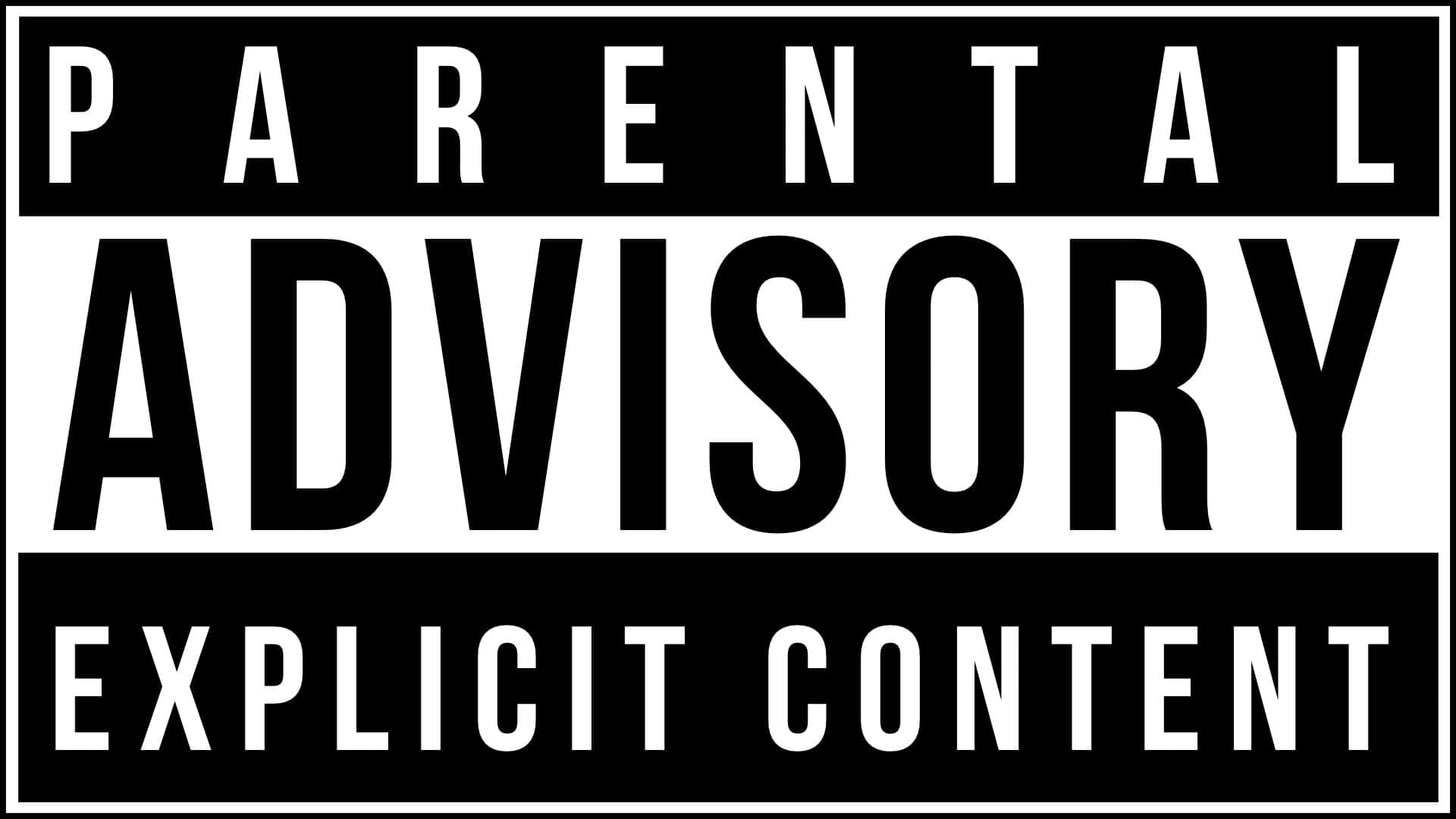 Det Parental Advisory Logo med ordene eksplicit indhold Wallpaper