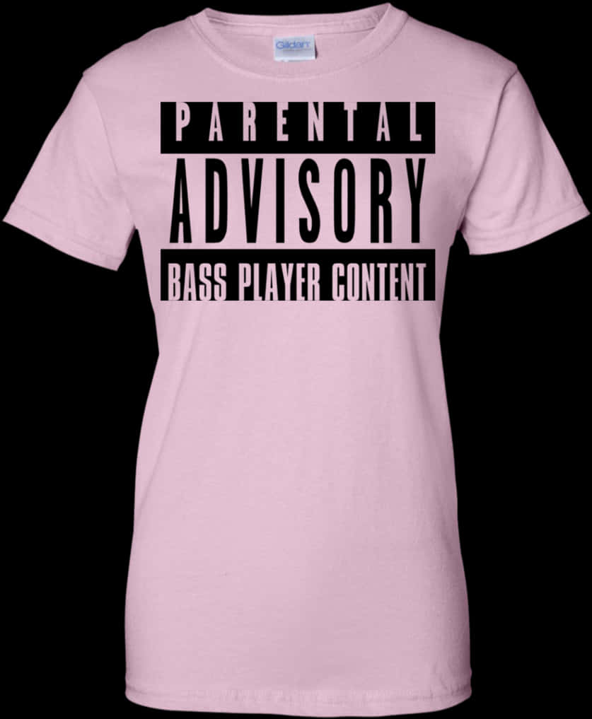 Parental Advisory Bass Player Content Tshirt PNG