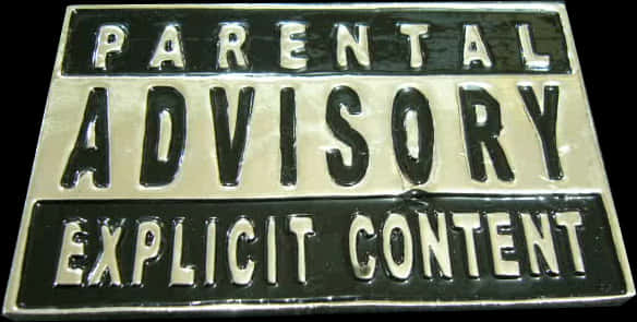 Parental Advisory Explicit Content Sign PNG