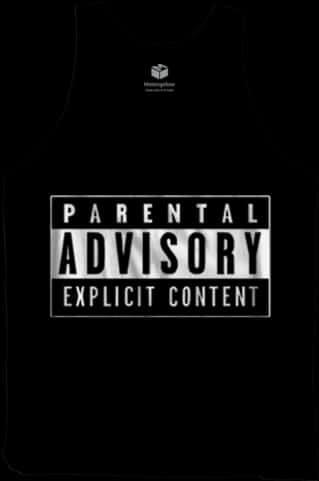 Parental Advisory Explicit Content Tank Top PNG